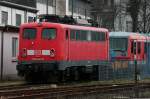 140 855-8 und 628 275-0 stehen abgestellt im Bw2 in Karlsruhe.