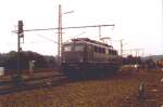 Baureihe 140 in klassischem Grn in Bochum-Dahlhausen 1985 (eingescannter Papierabzug) 
