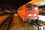 Am Morgen des 17.01.2014 stand DB Schenker/DB Fernverkehr 140 539-8 auf einem Abstellgleis in Basel Bad Bf.