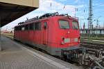 Ebenfalls am 21.03.2014, die Berliner 140 590-1, als sie nachdem sie den Pbz 2459 aus Karlsruhe Hbf nach Basel Bad Bf dort auf Gleis 99 abgestellt war.