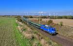 140 007 mit einem leeren Autozug am 30.09.2022 bei Ovelgünne.