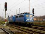 Am 15.11.2014 waren die 145 023-6 und die 140 042-4 von der Press in Stendal abgestellt .