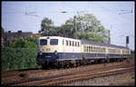 141207 mit N 7259 nach Münster kommt hier am 9.7.1993 um 17.13 Uhr in Rinkerode an.