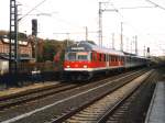 141 334-3 mit RB 60 24008 Hannover-Bentheim auf Bahnhof Bad Bentheim am 31-10-1999.