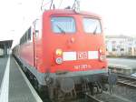 141 357-4 im Bhf Dillenburg als Wendezug fr RB14528 Dillenburg - Kassel am 25.02.2003