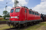 141 366 am 19.06.2016 bei der Fahrzeugaustellung im DB Museum Koblenz