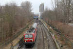 143 857 mit der S 7 von Halle-Nietleben nach Halle Hbf.
Aufgenommen zwischen den Stationen Halle-Neustadt und Halle Zscherbener Straße.
Aufnahmedatum: 5. März 2016