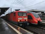 143 628 der S Bahn Nürnberg mit x Wagen am 04.01.2018 in Nürnberg, als S2 nach Roth. 