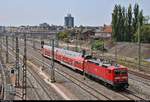 143 963-7 der S-Bahn Mitteldeutschland (DB Regio Südost) als S 37917 (S9) von Halle(Saale)Hbf nach Eilenburg passiert die Zugbildungsanlage (ZBA) Halle (Saale).
Aufgenommen von der Berliner Brücke.
Es handelt sich um einen Ersatzzug, der für einen gewöhnlichen BR 1442 (Bombardier Talent 2) einsprang.
[3.8.2018 | 13:34 Uhr]