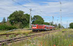 143 837 führte am 21.06.20 ihre S9 von Eilenburg kommend durch Peißen Richtung Halle(S).