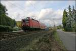 Die Dortmunder 143 840 fhrt bei Hohenlimburg mit der RB56 (39641)  DER ISERLOHNER ,  dem lngsten Regionalzug NRW´s ;-), Richtung Iserlohn.