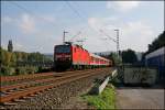 143 290 und 143 187 am Zugschluss, bringen die RB91 (RB 39170)  RUHR-SIEG-BAHN  von Siegen nach Hagen.