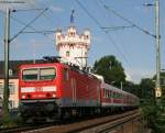 143 906-6 mit einer RB -> Koblenz in Rdesheim 29.7.08