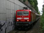 143 601-3 mit S 3 aus Oberhausen erreicht S-Bahnhof Hattingen Mitte  S ,wo die S 3 Kopf macht und wieder nach Oberhausen Hbf. zurckfhrt.(18.08.2008)