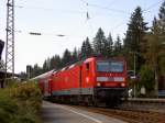 DB 143-050-3 mit dem Regionalzug nach Seebrugg im Schwarzwald am 26-09-2007