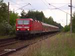 Am 1.7.07 erwischte ich 143 300 wieder mit den RB43 Cottbus kurz vor Eisenhttenstadt