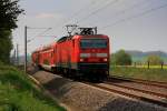 143 355 zieht RB 17319, Zwickau-Dresden, hier zwischen Oederan und Frankenstein, 01.05.09