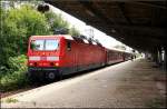 DB 143 931-4 (DB Regio AG Cottbus) zieht den zweiten Zug als Ersatz fr den RE6 nach Gesundbrunnen bestehend aus D DB 50 80 80-35 656-3 Bybdzf 482.1 (DB Regio AG, Region Nordost, Cottbus), D DB 51 80