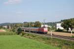Um 17:35 des 6.8.2009 passierte 143 880-3 vom Bh Stuttgart unseren Ansitzpunkt bei km 30 der Filsbahn.