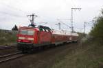 143 918 pendelte am 21.04.2010 mit ihren RB´s zwischen Braunschweig und Burg und zurck fotografiert in Braunschweig Weddel