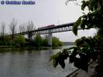 143 555 mit RB 13890 nach Kornwestheim Bf auf dem Viadukt der Schusterbahn (Aufnahme 05.04.2011)