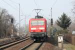 143 885 am 14.03.11 mit der RB nach Elsterwerda in Dresden-Stetzsch