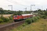 143 120 am 23.07.2011 mit einem RE von Braunschweig nach Burg bei Wedel.