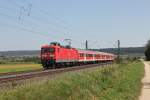 143 131 mit RB 58120 am 23.08.2011 bei Treuchtlingen.