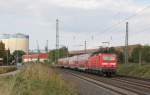 143 185-7 ist mit einem Pilgerzug auf dem Weg nach Gttingen.