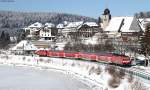 143 308-5 und 312-7 mit der RB 26937 (Freiburg(Breisgau) Hbf-Seebrugg) bei Schluchsee 5.2.12