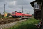 143 074 mit RB nach Halle in Delitzsch-West,  09.08.2012