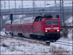 Winterzeit & es wird einfach nicht heller - 143 193-1 erreicht mit RE33310 den Hbf Stralsund.