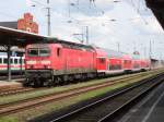 Am 19.04.2013 fuhr 143 053 auf der RE 20 in Stendal ein und dann wieder zurck nach Halle/Saale.