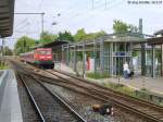 Blick auf den bergang vom „Gredl“-Gleis zu Fern- und S-Bahn in Roth.