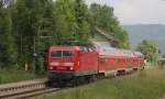 143 050-3 mit der RB 26931 (Freiburg(Brsg)Hbf-Seebrugg) in Himmelreich 11.6.13