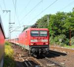 143 314-3 mit RB 21135 von Itzehoe nach Hamburg Hbf bei der Einfahrt in Elmshorn am 09.07.2013 