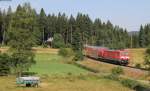 143 810-0  Schluchsee  mit der RB 26991 (Freiburg(Breisgau) Hbf-Neustadt(Schwarzw)) bei Hinterzarten 27.7.13