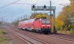 143 832 bespannte am 20.10.13 einen RE von Halle(S) nach Leipzig.