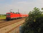 DB 143 558-5 mit der RB 16394 von Erfurt Hbf nach Smmerda, am 11.07.2014 in Grorudestedt.