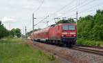 Mit einer RB aus Halle(S) nach Wittenberg verließ 143 354 am 10.06.15 den Haltepunkt Burgkemnitz.