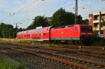 Ein DODO in Rheydt....ein mal wieder nur zweiteiliger RB27 Doppelstockzug von der 143 568 gen Mönchengladbach geschoben.