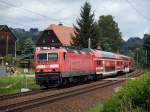 DB Regio 143 116, Kurort Rathen, 16-7-2015