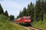 143 856-3 mit der RB 26937 (Freiburg(Brsg)Hbf-Seebrugg) bei Bärental 4.7.15