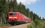 143 050-3 mit der RB 26923 (Freiburg(Brsg)Hbf-Seebrugg) bei Aha 16.7.15