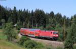 143 640-1 mit der RB 26931 (Freiburg(Brsg)Hbf-Seebrugg) bei Hinterzarten 21.7.15