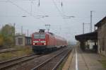 RE Leipzig - Zwickau  mit 143 310-1 in Böhlen (bei Leipzig) 22.10.2012