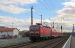 DB 143 822 mit der RB 16402 von Erfurt Hbf nach Sömmerda, am 04.09.2015 in Erfurt Ost.