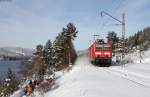 143 856-3 mit der RB 17267 (Freiburg(Brsg)Hbf-Seebrugg) bei Schluchsee 18.1.16