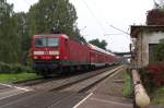 143 568-4 bringt ihren RE aus Koblenz nach Saarbrücken.