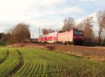 143 339-0 mit dem RE 4771 zu sehen am 29.01.16 an der Schöpsdrehe bei Plauen/V.